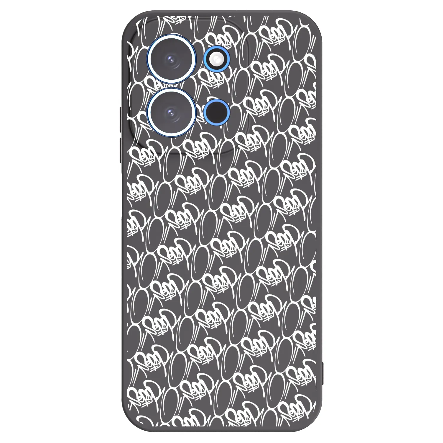 Picasee silikonový černý obal pro Xiaomi Redmi 15C 4G - Separ - White On Black 2