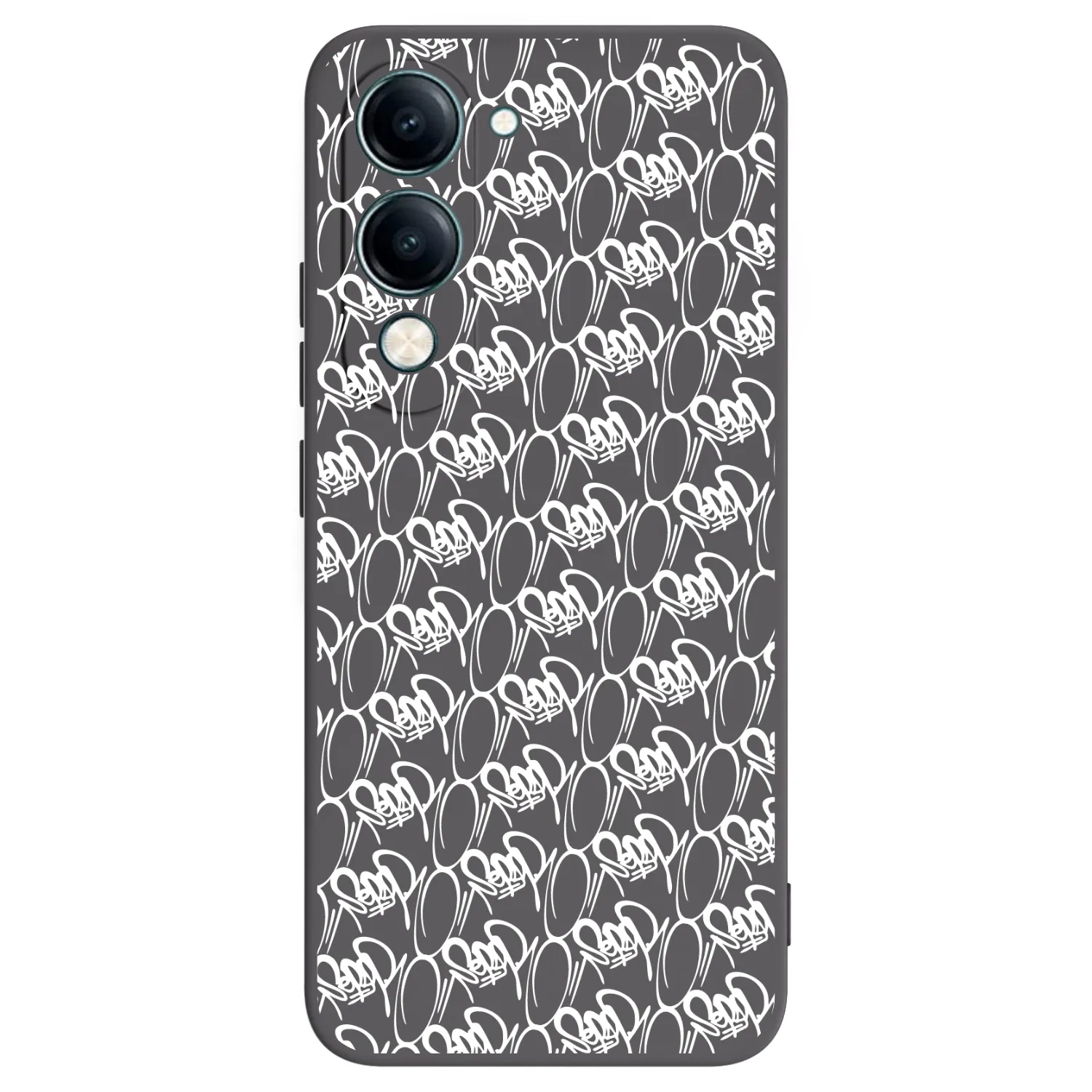 Picasee silikonový černý obal pro Vivo Y29s 5G - Separ - White On Black 2