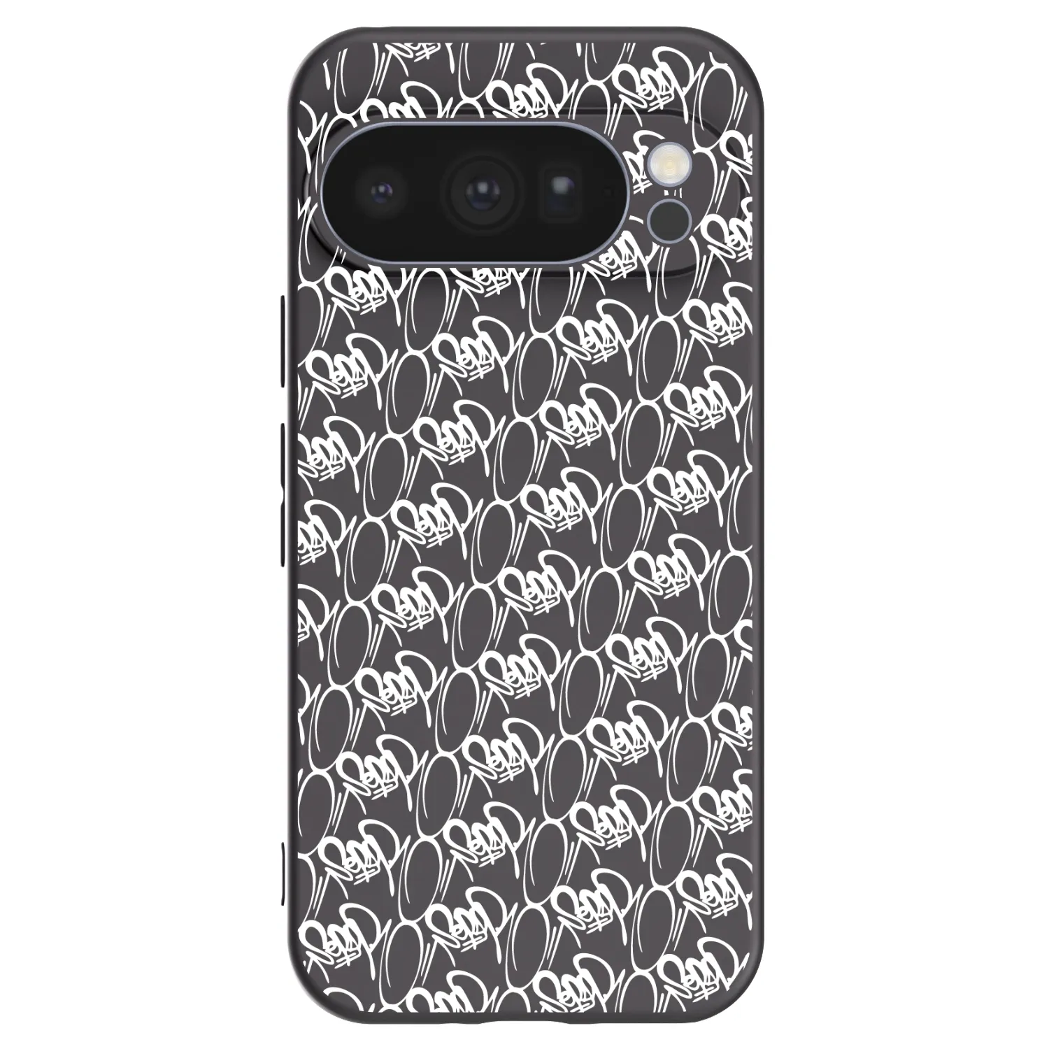 Picasee silikonový černý obal pro Google Pixel 10 Pro - Separ - White On Black 2