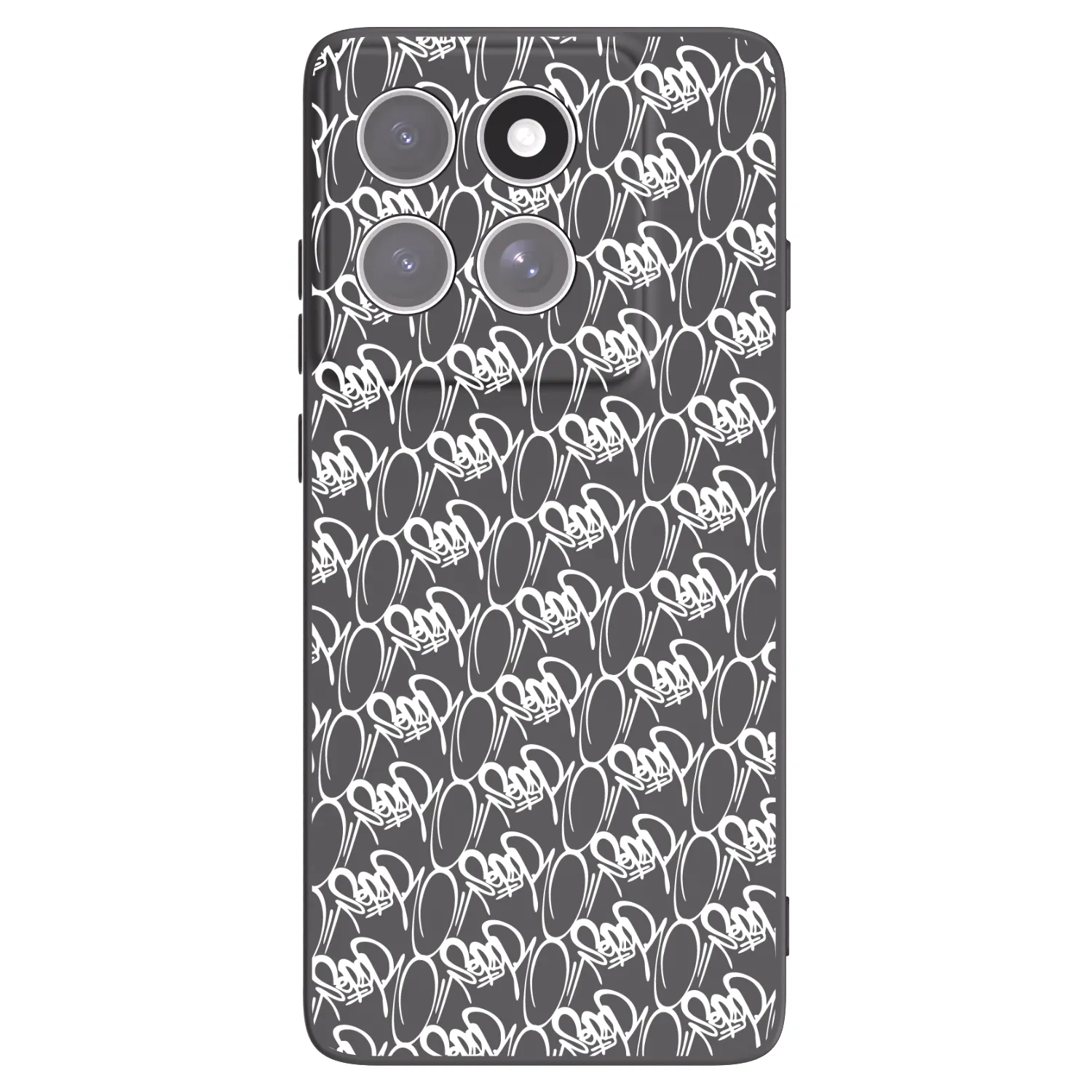 Picasee silikonový černý obal pro Motorola Edge 60 Fusion - Separ - White On Black 2
