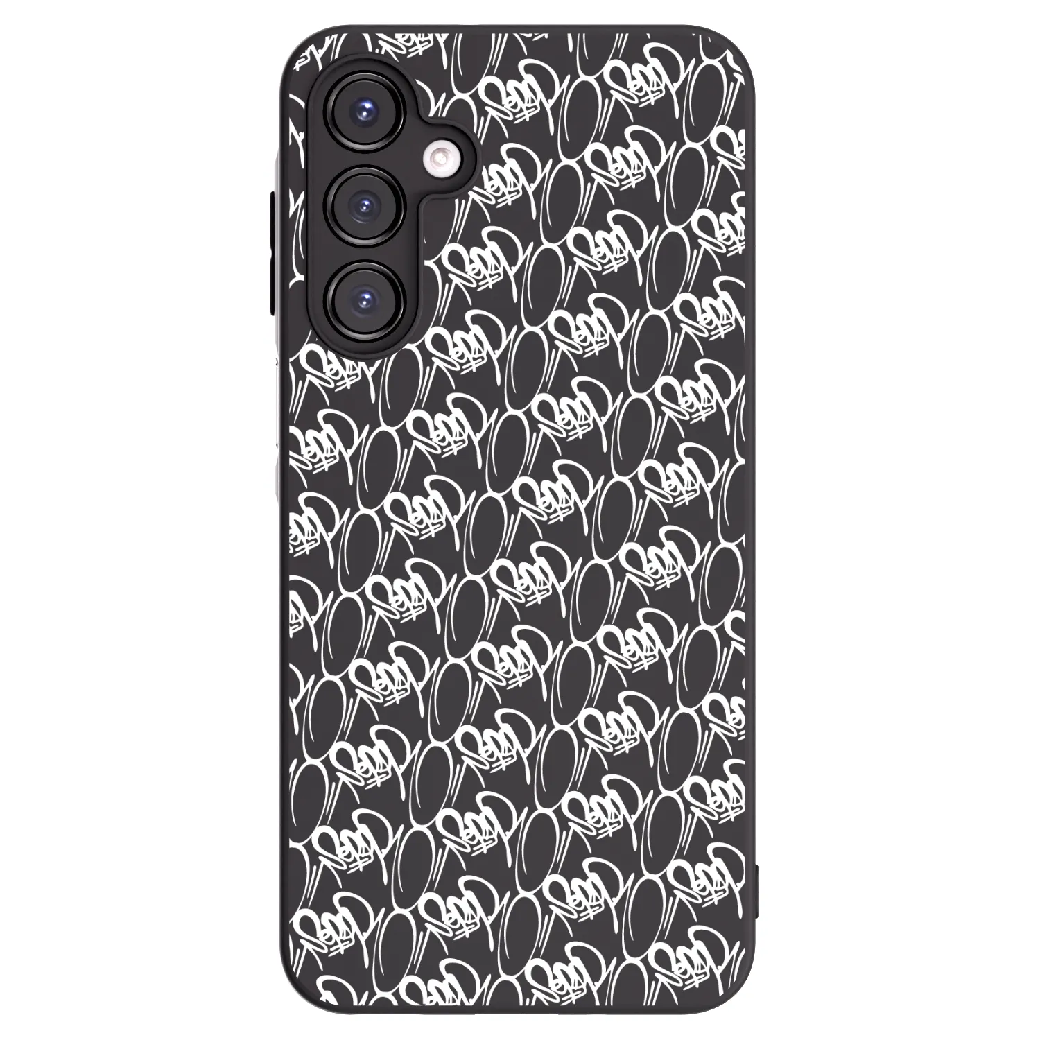 Picasee silikonový černý obal pro Samsung Galaxy A16 4G - Separ - White On Black 2