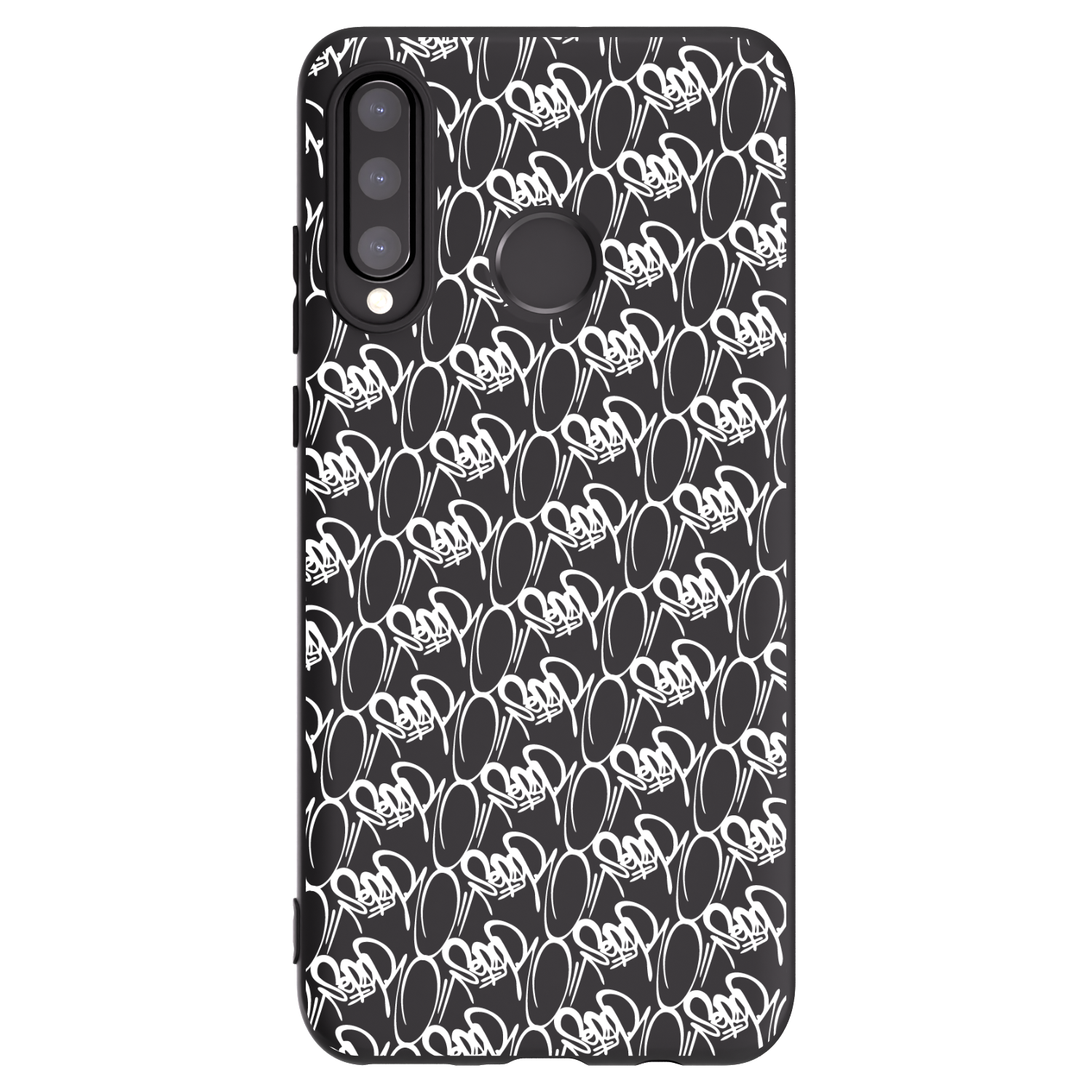 Picasee silikonový černý obal pro Huawei P30 Lite - Separ - White On Black 2