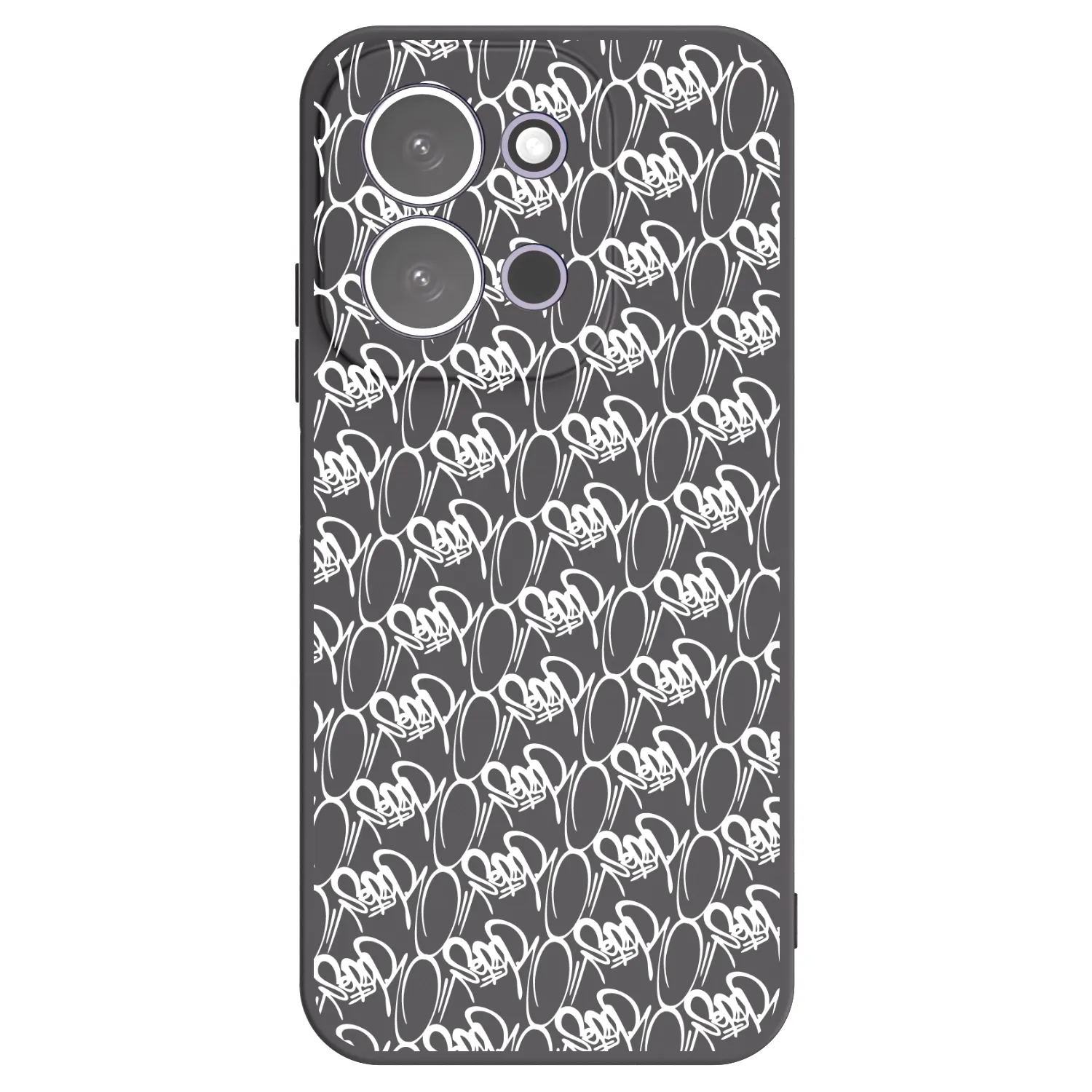 Picasee silikonový černý obal pro Xiaomi Redmi 15C 5G - Separ - White On Black 2