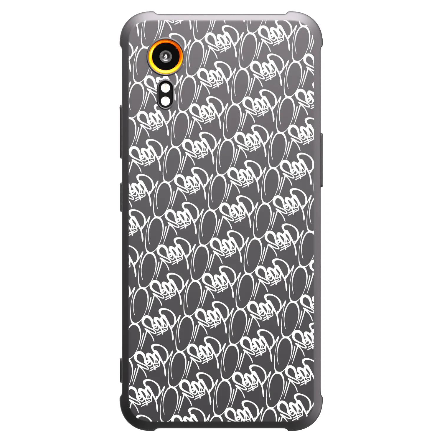 Picasee silikonový černý obal pro Samsung Galaxy Xcover 7 - Separ - White On Black 2