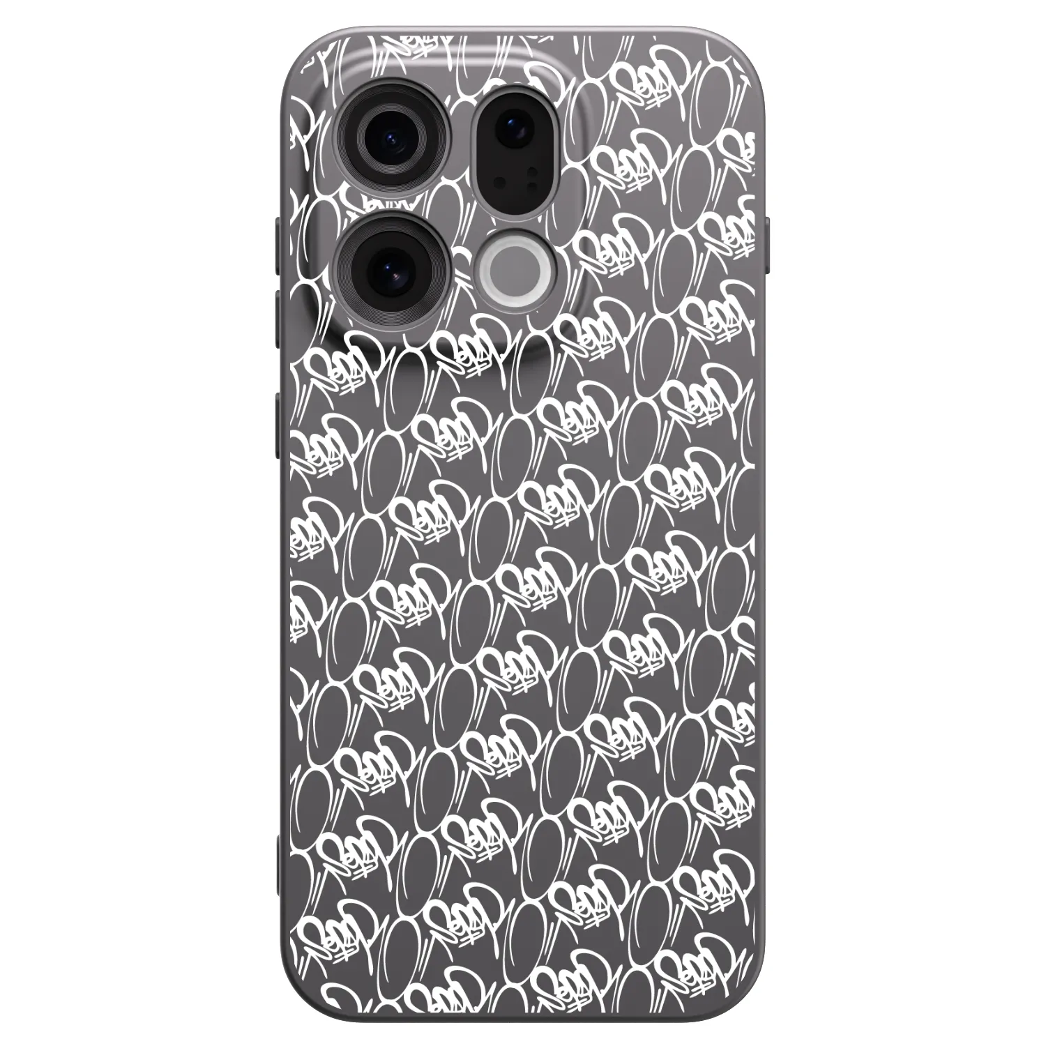 Picasee silikonový černý obal pro OPPO Find X9 - Separ - White On Black 2