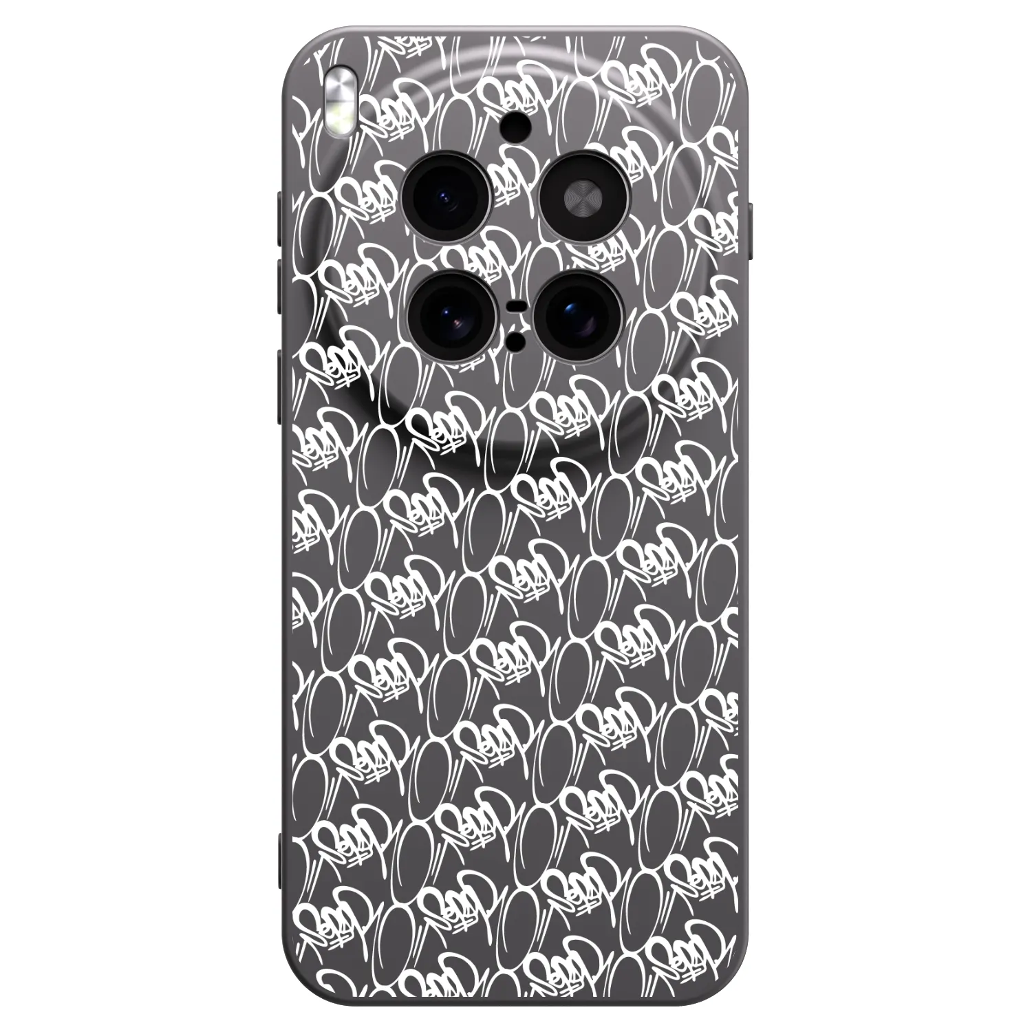 Picasee silikonový černý obal pro Vivo X300 Pro - Separ - White On Black 2