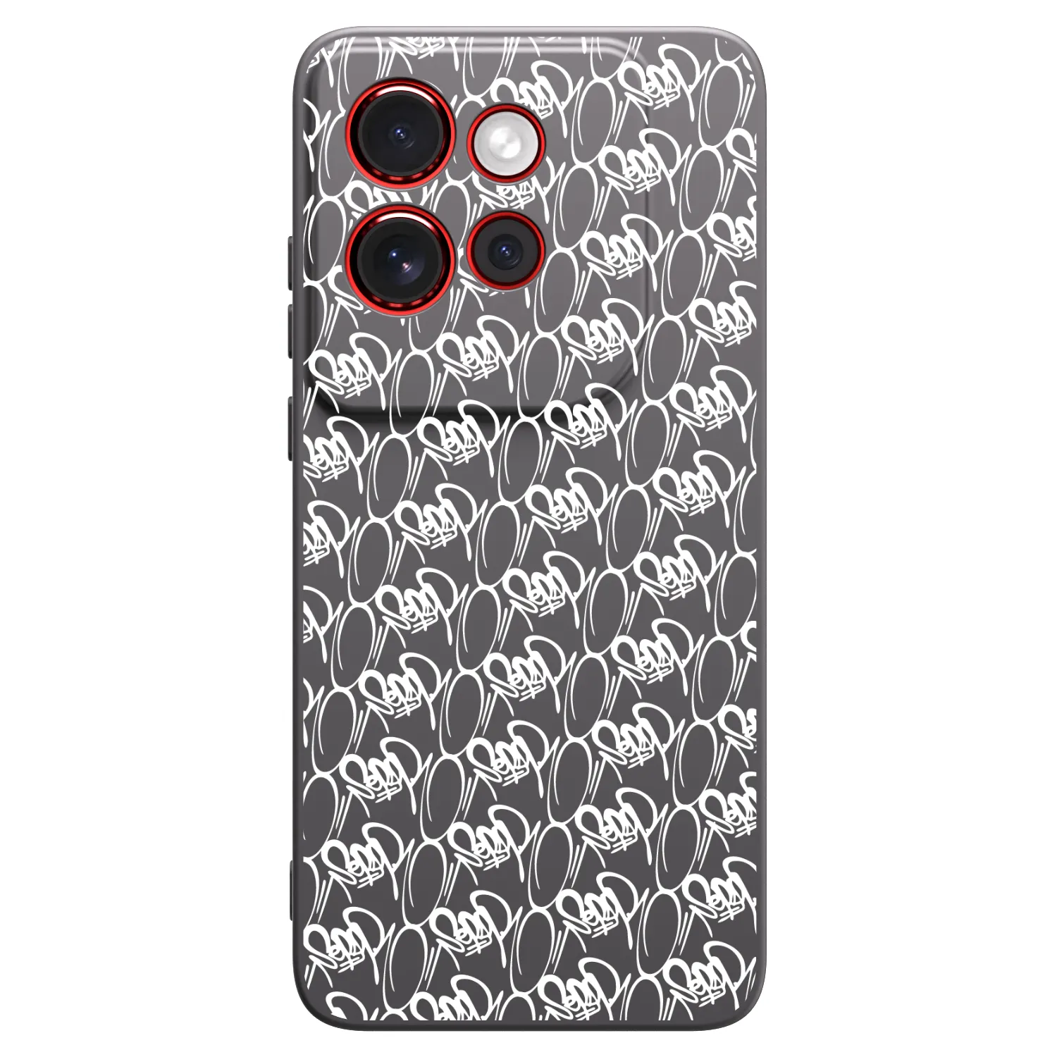 Picasee silikonový černý obal pro Motorola Edge 60 Neo 5G - Separ - White On Black 2