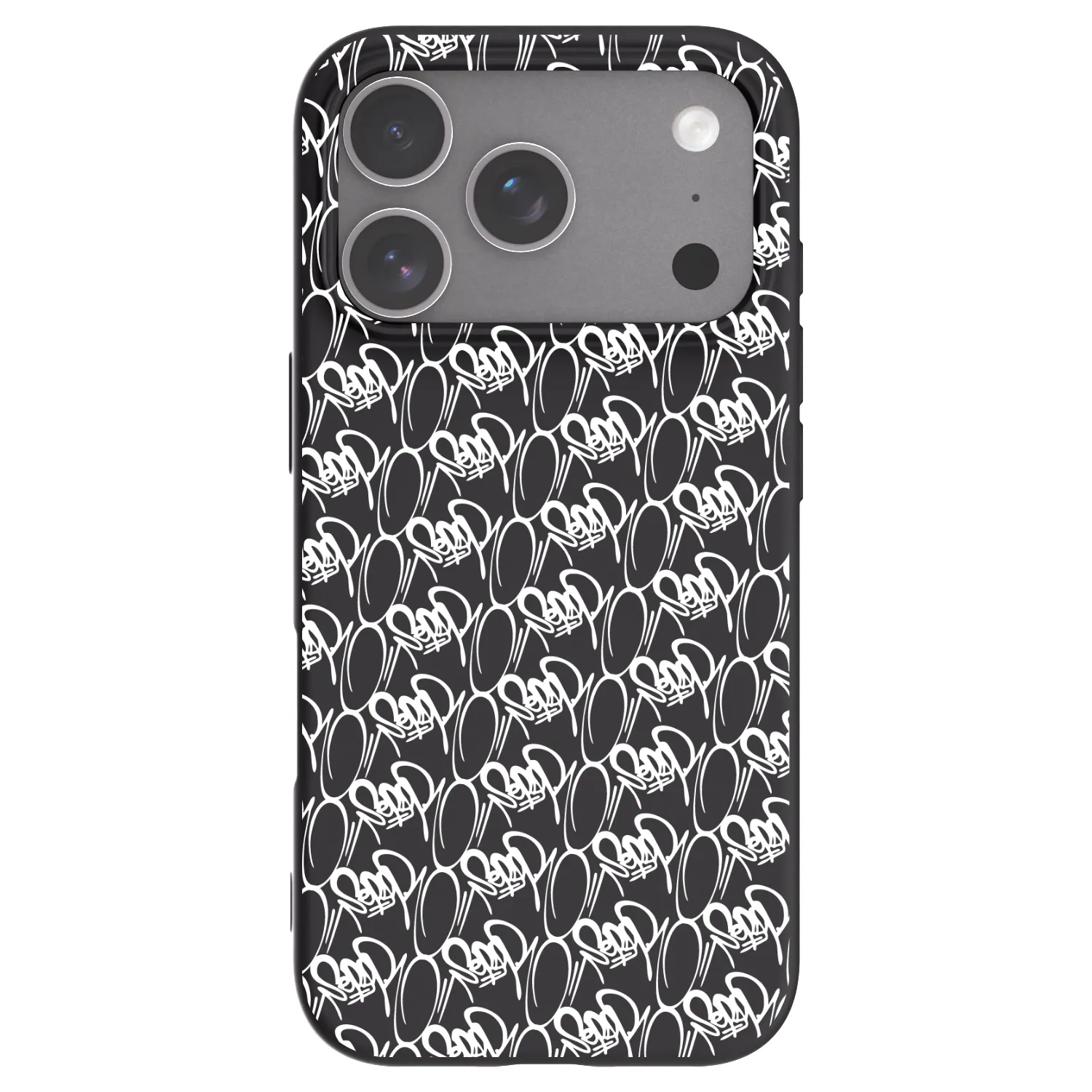 Picasee silikonový černý obal pro Apple iPhone 18 Pro - Separ - White On Black 2