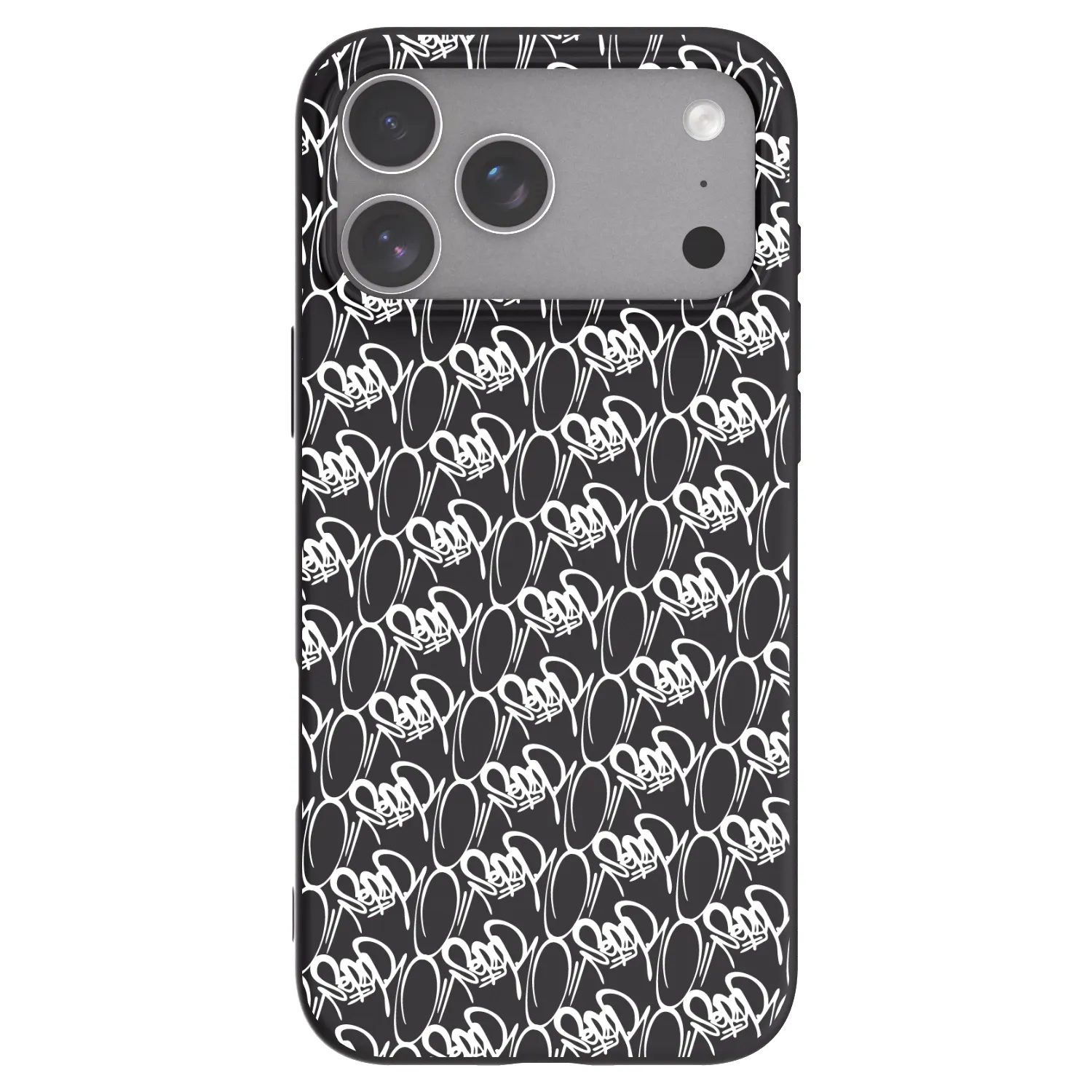 Picasee silikonový černý obal pro Apple iPhone 18 Pro Max - Separ - White On Black 2