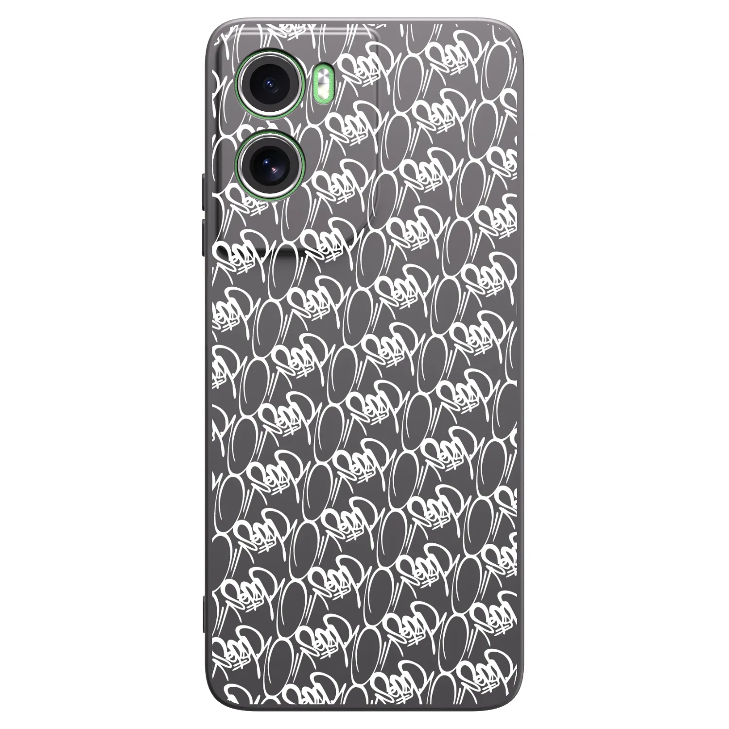 Picasee silikonový černý obal pro Motorola Moto G06 - Separ - White On Black 2