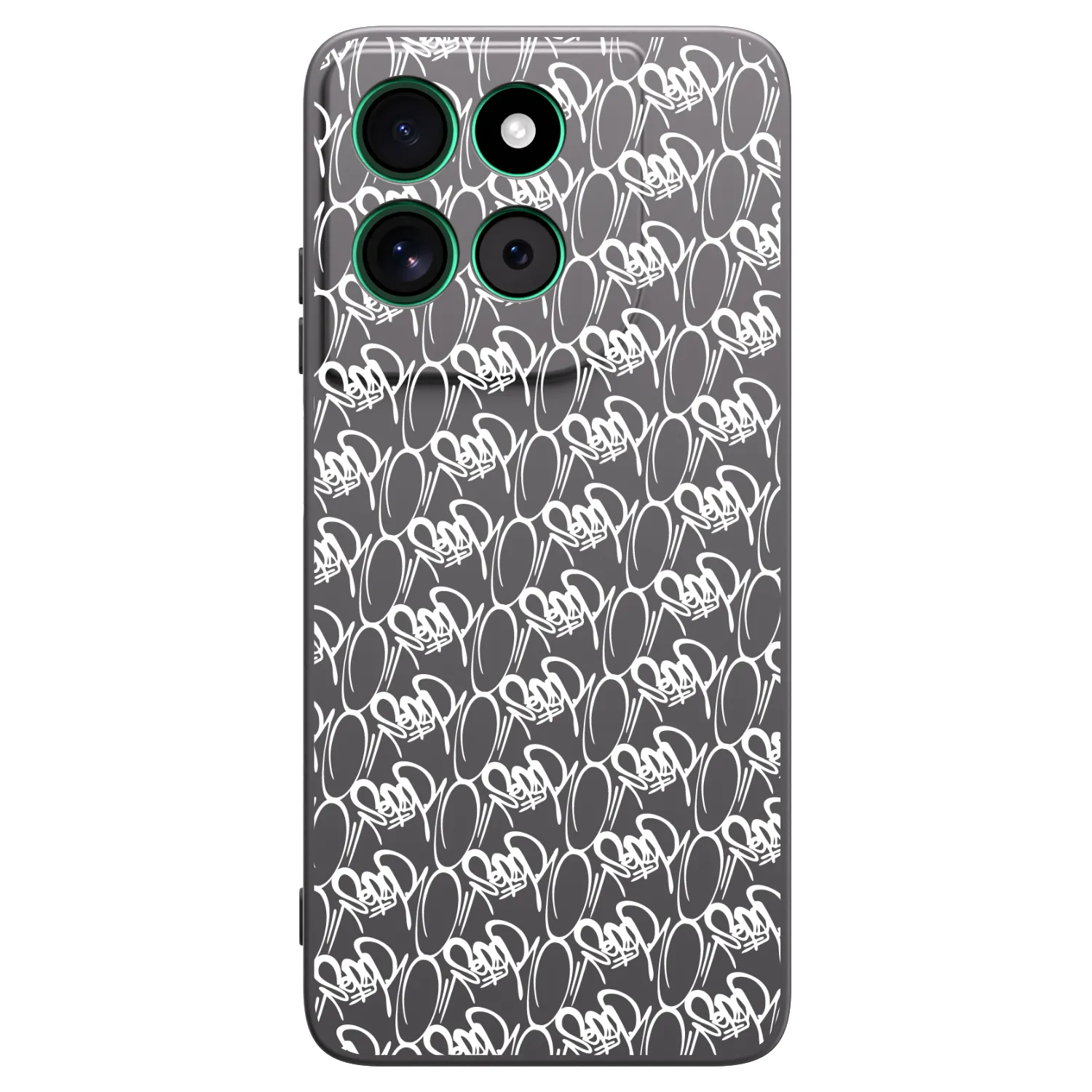 Picasee silikonový černý obal pro Motorola Moto G57 Power - Separ - White On Black 2