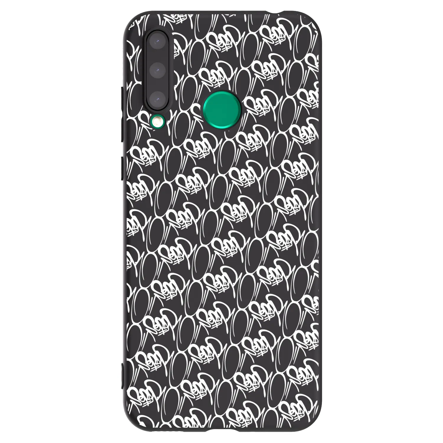 Picasee silikonový černý obal pro Honor 20 Lite - Separ - White On Black 2