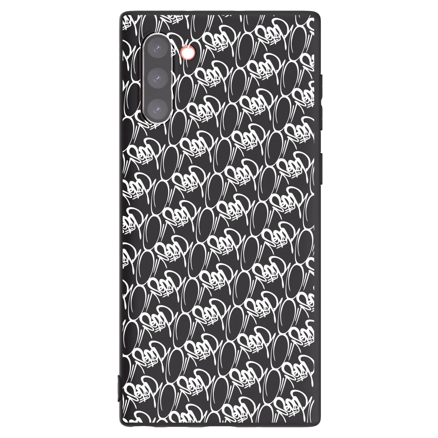 Picasee silikonový černý obal pro Samsung Galaxy Note 10 N970F - Separ - White On Black 2