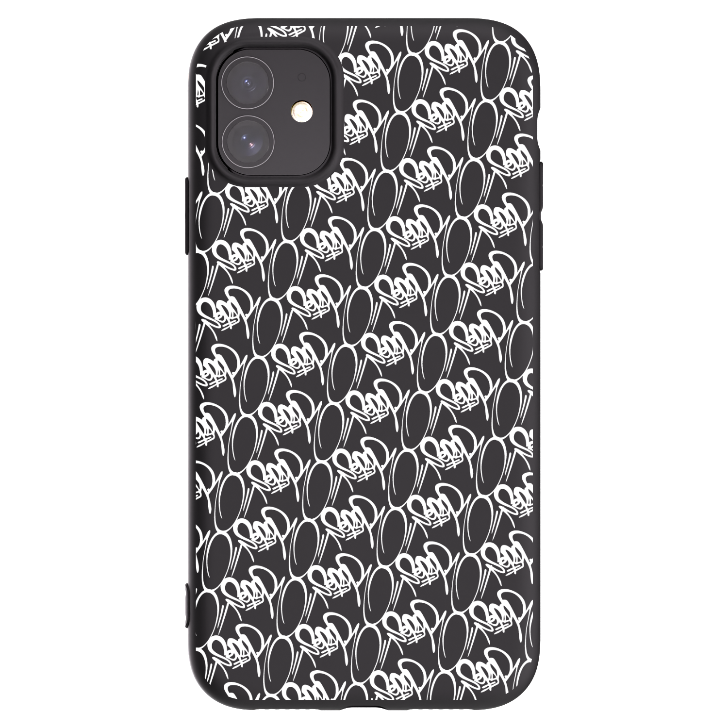 Picasee silikonový černý obal pro Apple iPhone 11 - Separ - White On Black 2