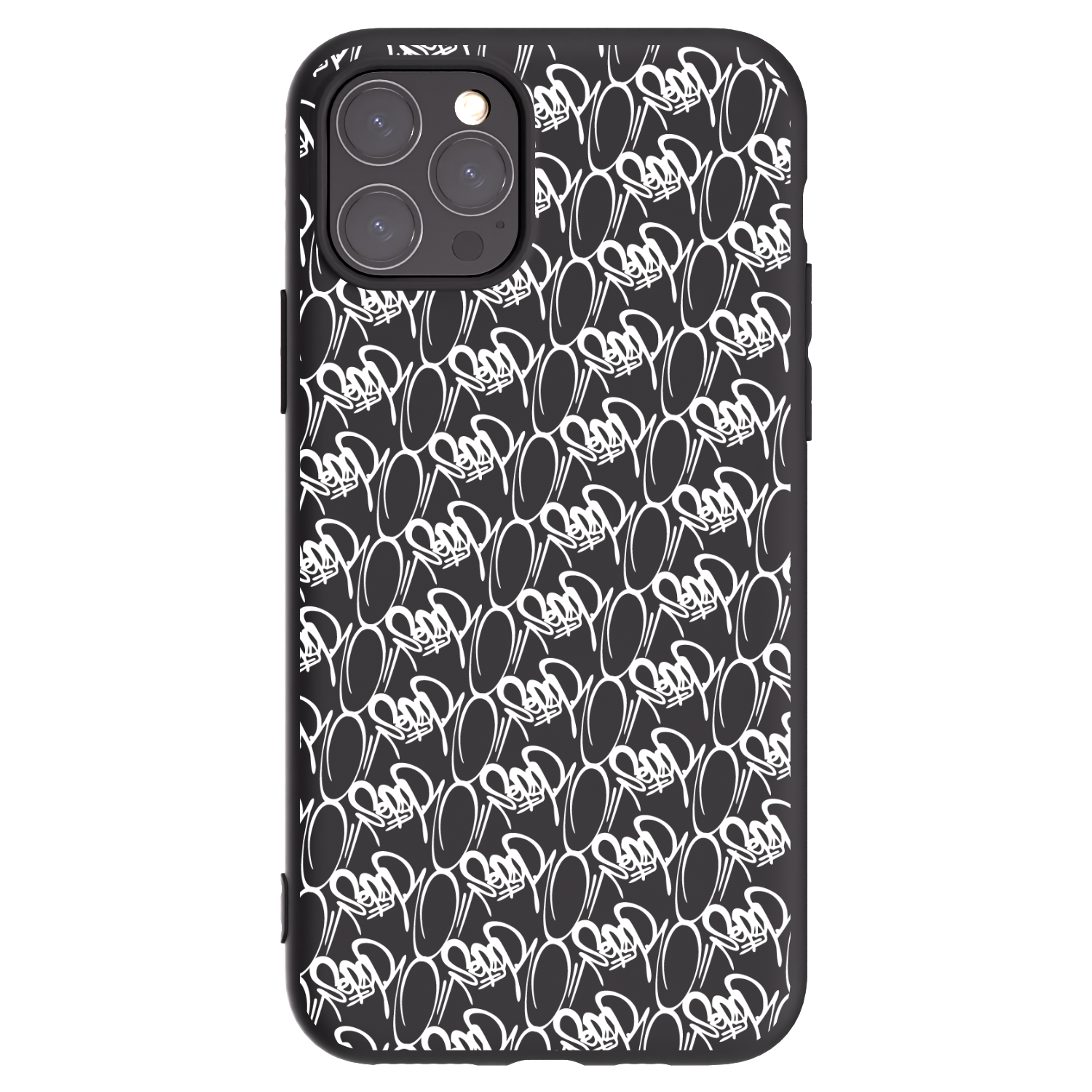 Picasee silikonový černý obal pro Apple iPhone 11 Pro - Separ - White On Black 2