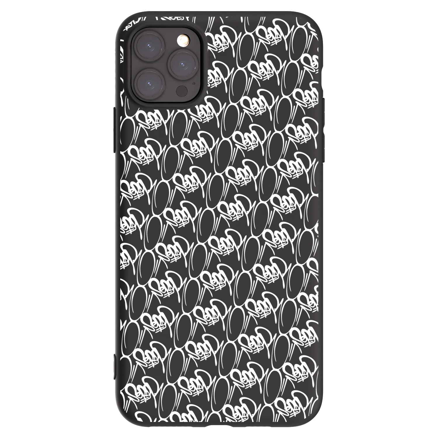 Picasee silikonový černý obal pro Apple iPhone 11 Pro Max - Separ - White On Black 2