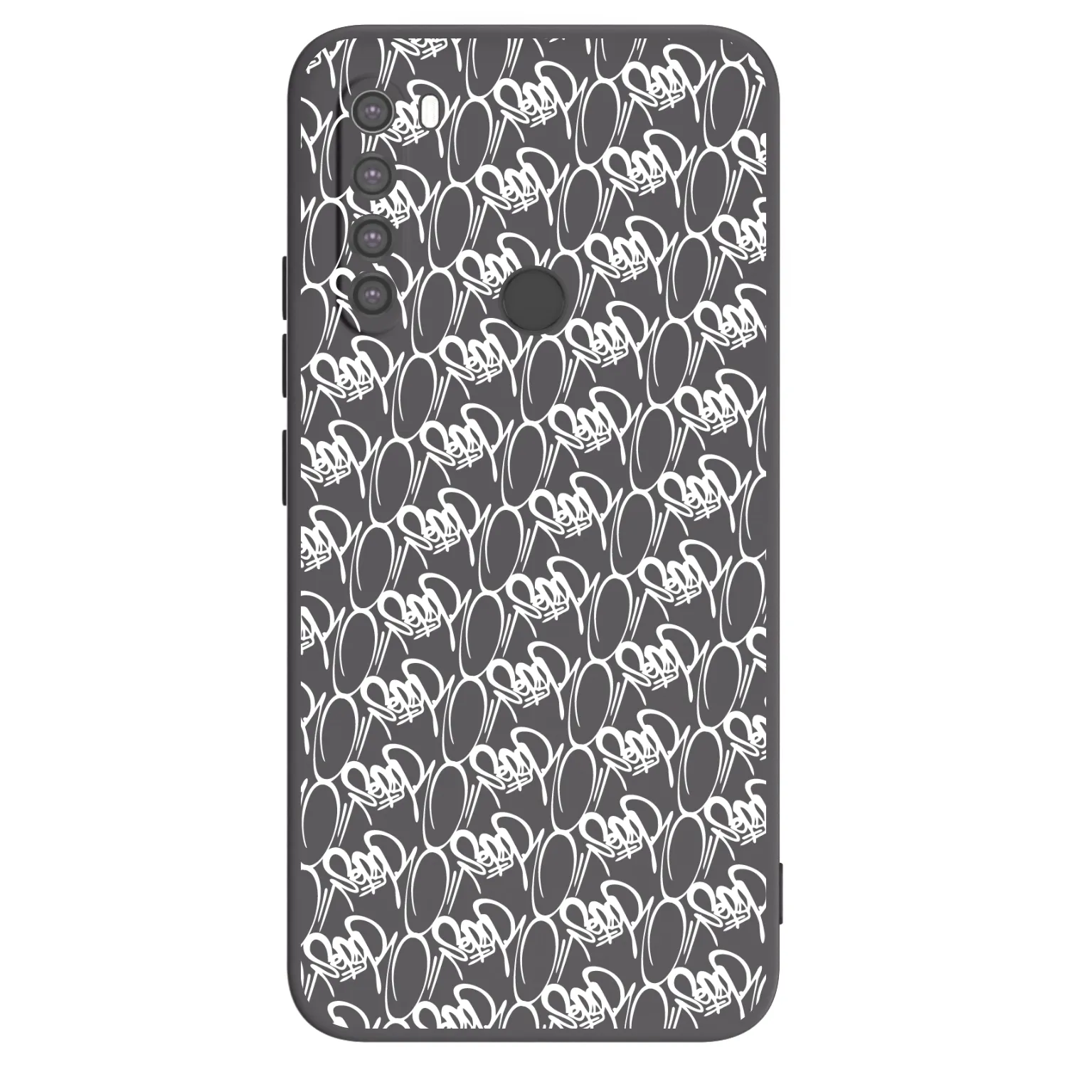 Picasee silikonový černý obal pro Xiaomi Redmi Note 8 - Separ - White On Black 2