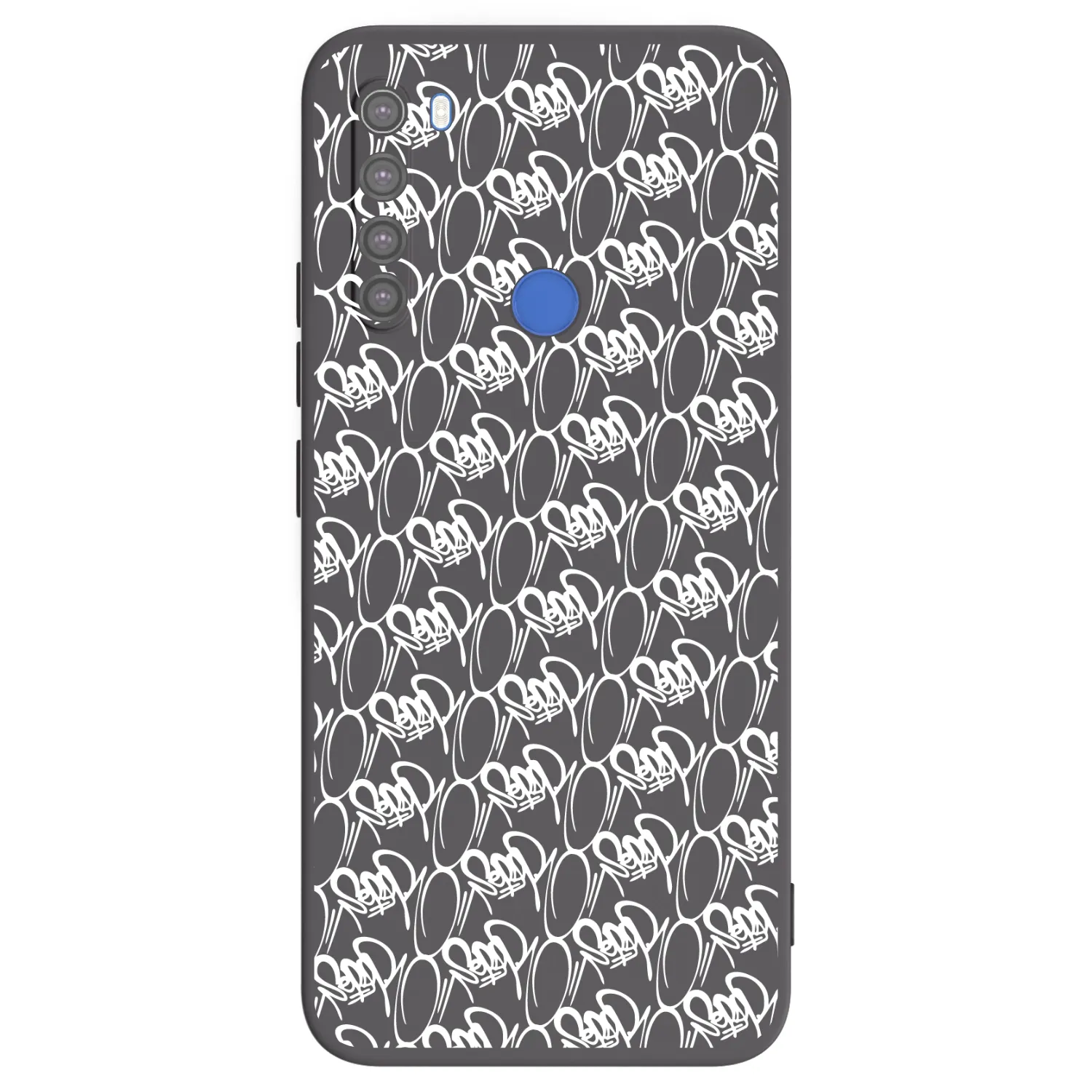 Picasee silikonový černý obal pro Xiaomi Redmi Note 8T - Separ - White On Black 2