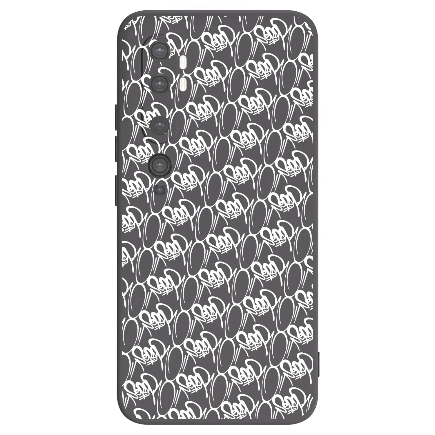 Picasee silikonový černý obal pro Xiaomi Mi Note 10 (Pro) - Separ - White On Black 2