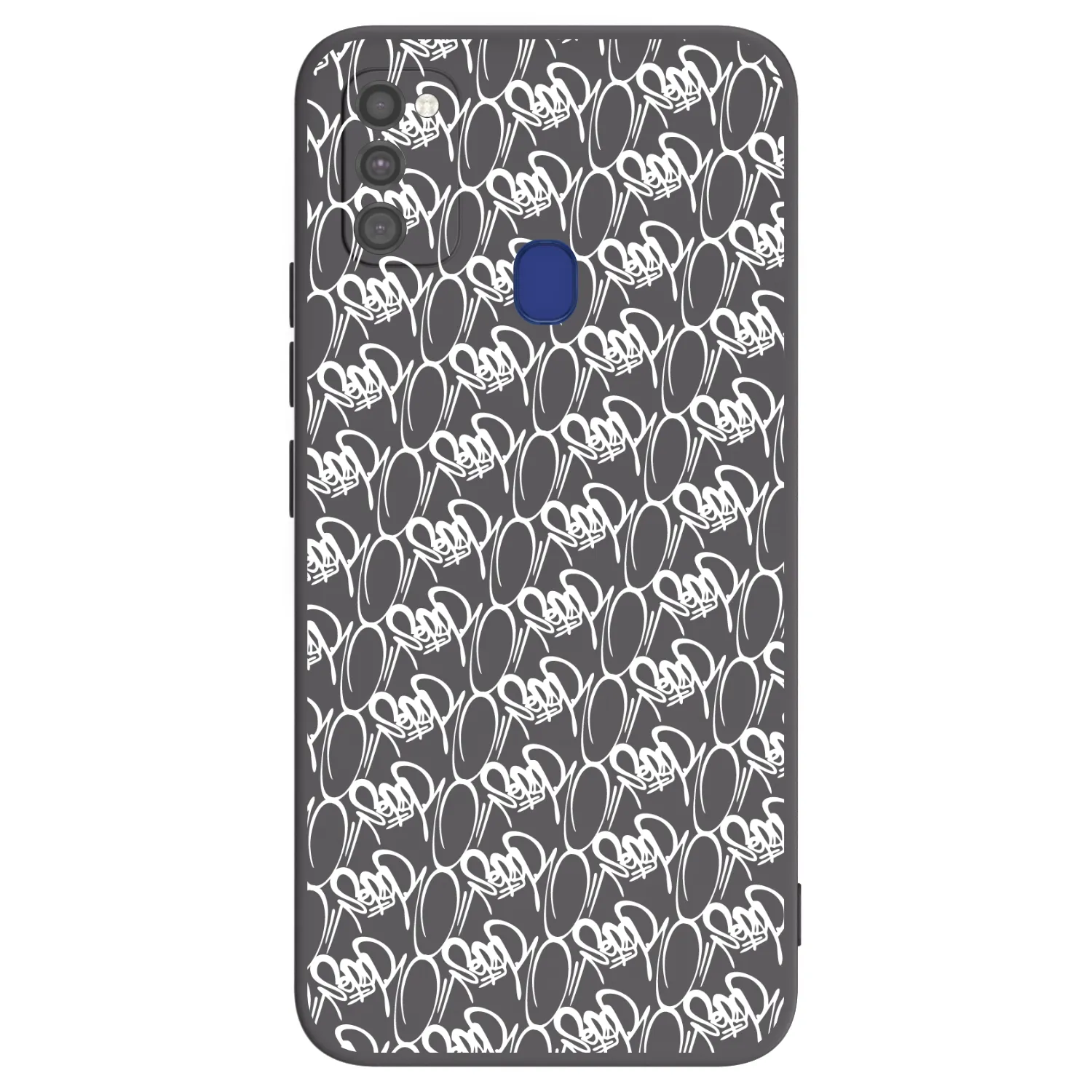 Picasee silikonový černý obal pro Samsung Galaxy M21 M215F - Separ - White On Black 2