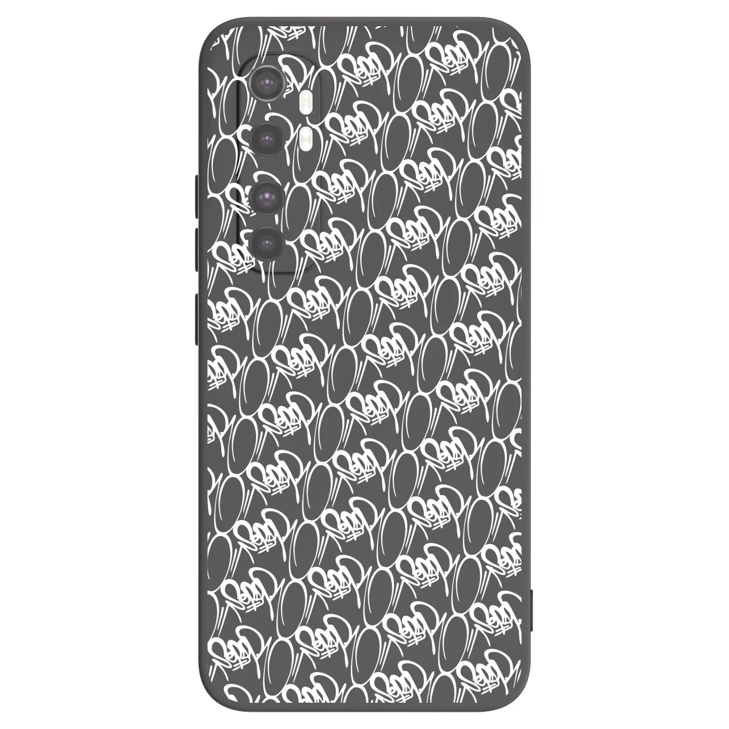 Picasee silikonový černý obal pro Xiaomi Mi Note 10 Lite - Separ - White On Black 2