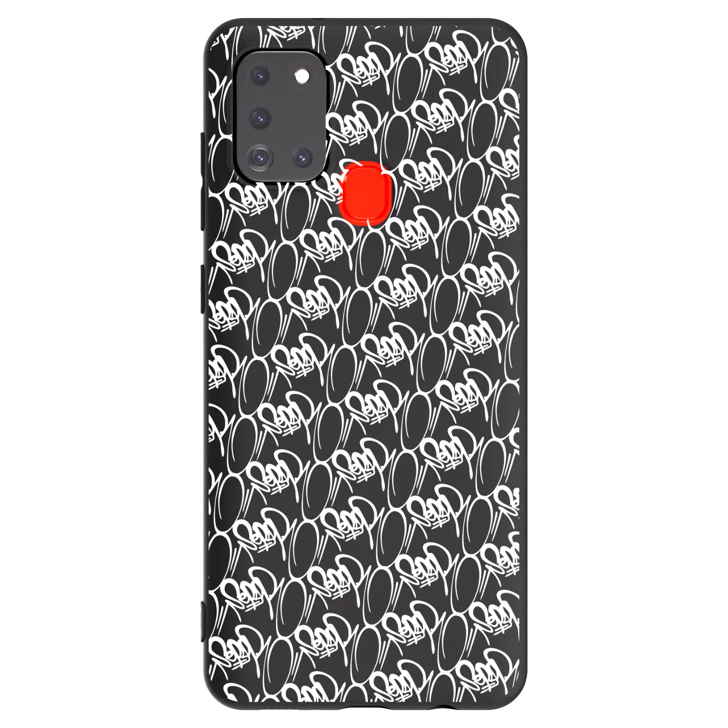 Picasee silikonový černý obal pro Samsung Galaxy A21s - Separ - White On Black 2