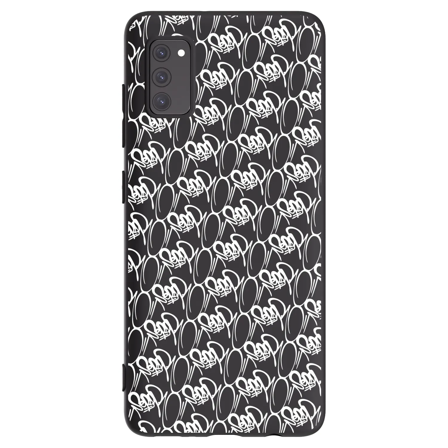 Picasee silikonový černý obal pro Samsung Galaxy A41 A415F - Separ - White On Black 2