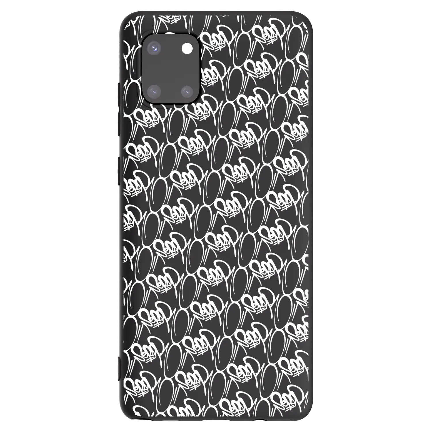 Picasee silikonový černý obal pro Samsung Galaxy Note 10 Lite N770F - Separ - White On Black 2