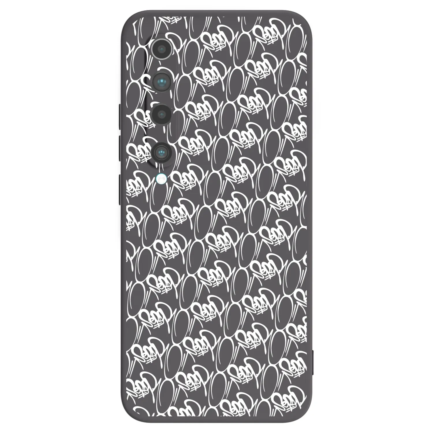 Picasee silikonový černý obal pro Xiaomi Mi 10 - Separ - White On Black 2