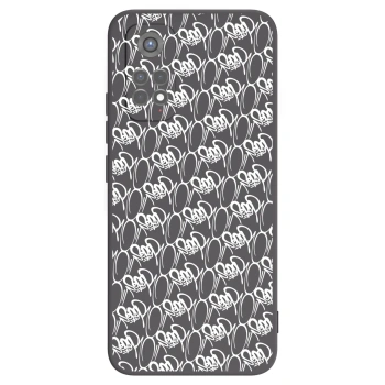 Picasee silikonový černý obal pro Xiaomi Redmi Note 11S 5G - Separ - White On Black 2