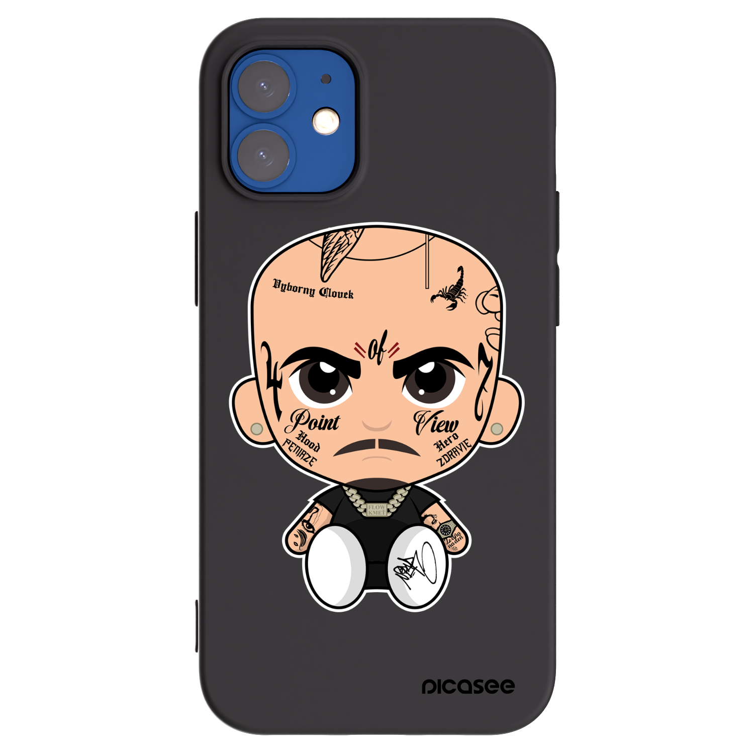 Picasee silikonový černý obal pro Apple iPhone 12 mini - Separ