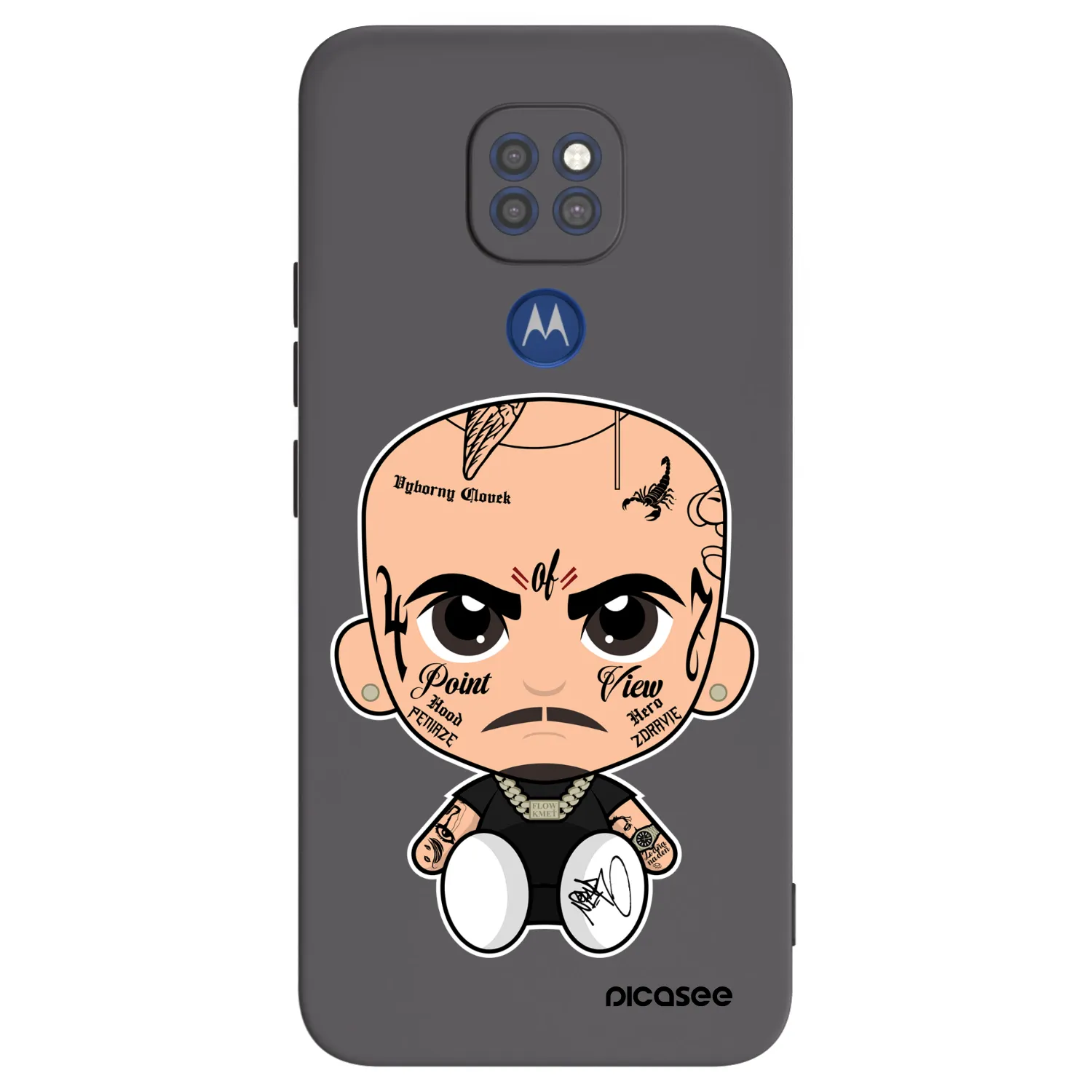 Picasee silikonový černý obal pro Motorola Moto G9 Play - Separ