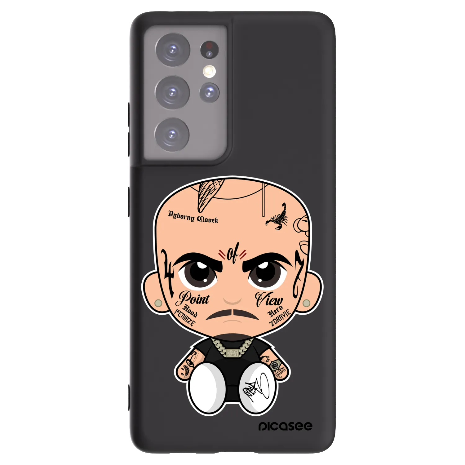 Picasee silikonový černý obal pro Samsung Galaxy S21 Ultra 5G G998B - Separ