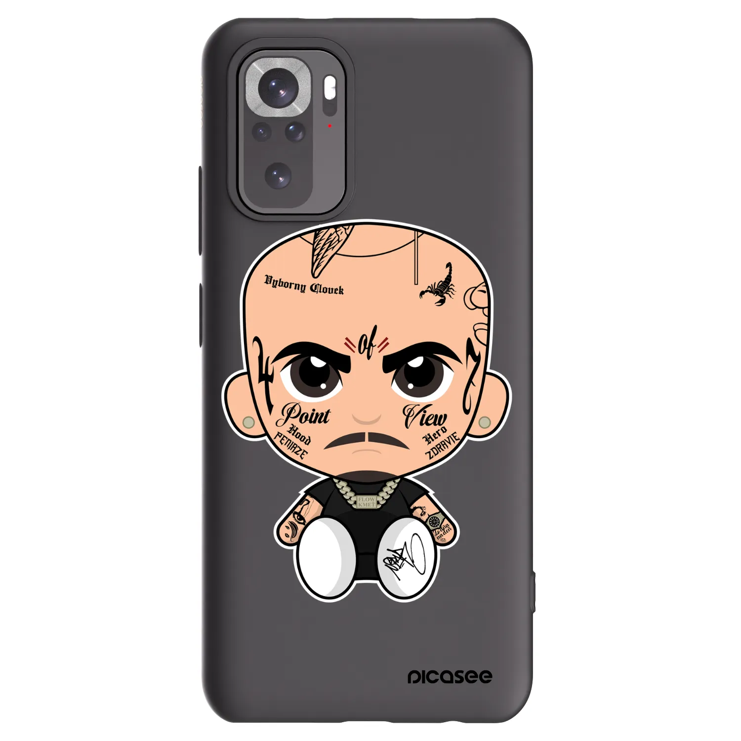 Picasee silikonový černý obal pro Xiaomi Redmi Note 10 - Separ