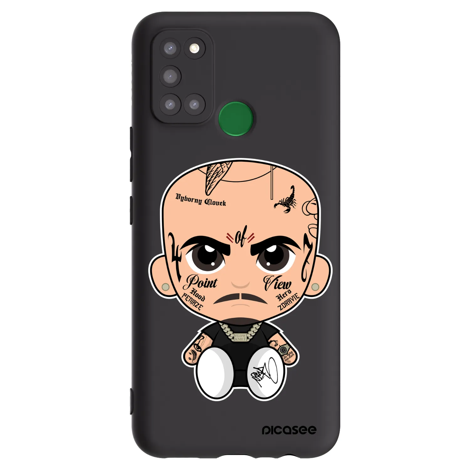 Picasee silikonový černý obal pro Realme 7i - Separ