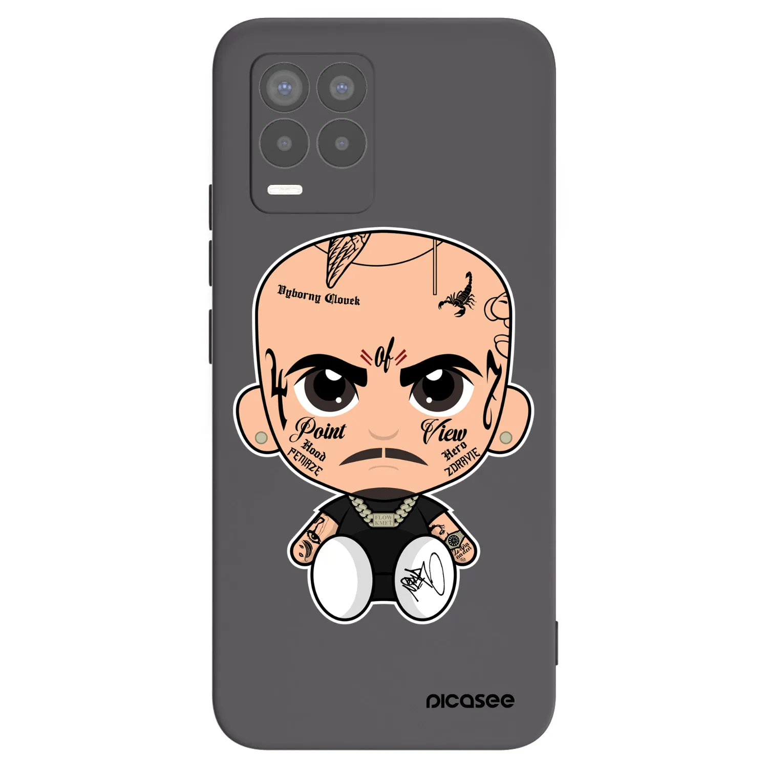 Picasee silikonový černý obal pro Realme 8 Pro - Separ