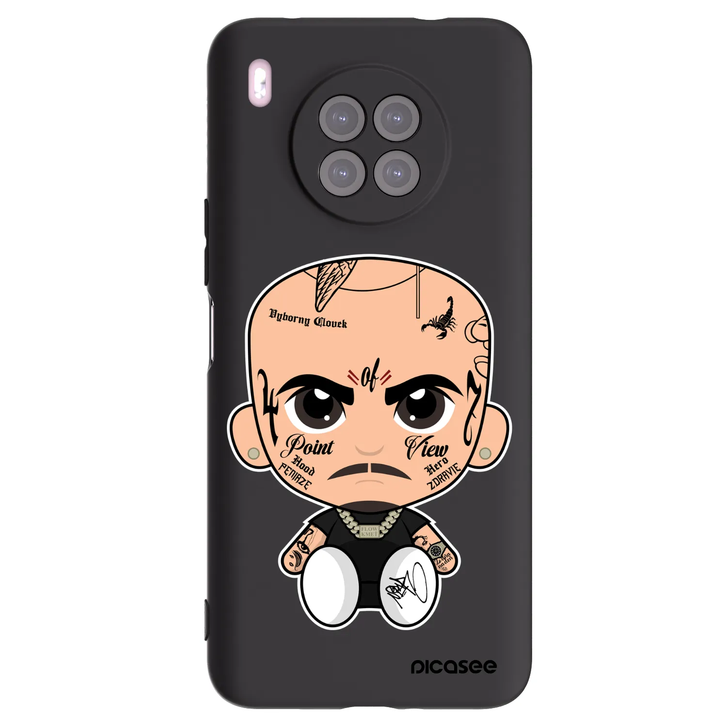 Picasee silikonový černý obal pro Huawei Nova 8i - Separ