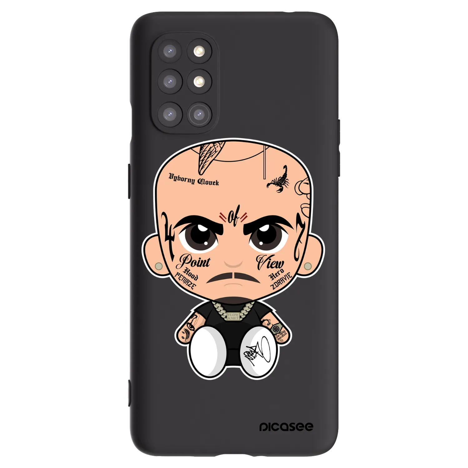 Picasee silikonový černý obal pro OnePlus 8T - Separ