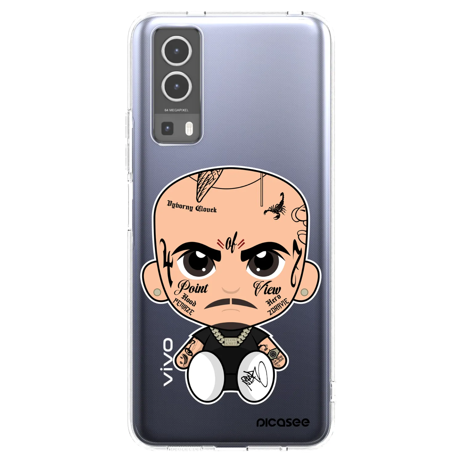 Picasee silikonový průhledný obal pro Vivo Y72 5G - Separ