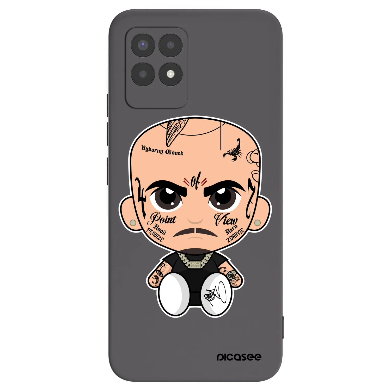 Picasee silikonový černý obal pro Realme 8i - Separ