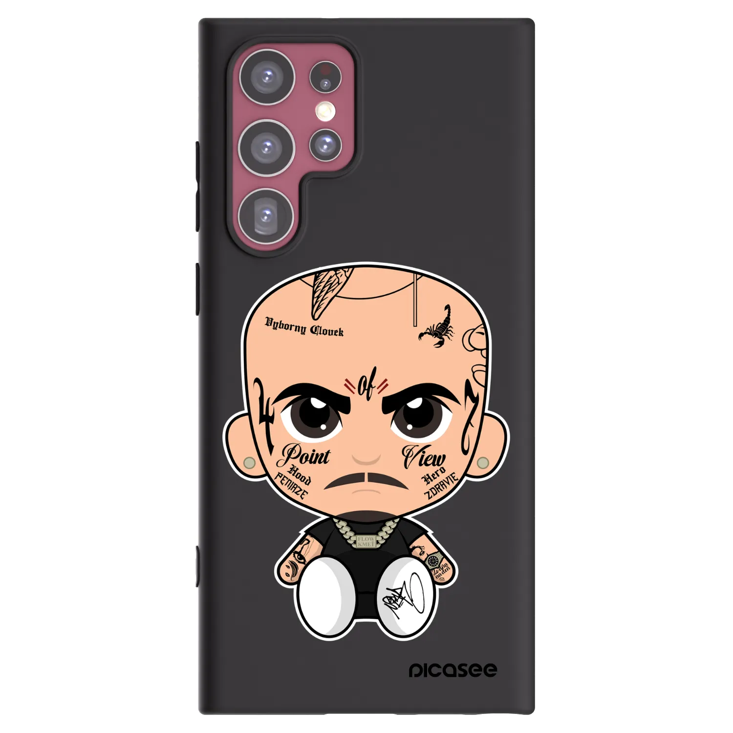 Picasee silikonový černý obal pro Samsung Galaxy S22 Ultra 5G - Separ