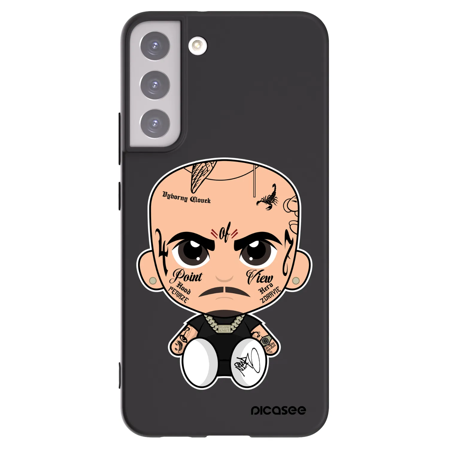 Picasee silikonový černý obal pro Samsung Galaxy S22+ 5G - Separ