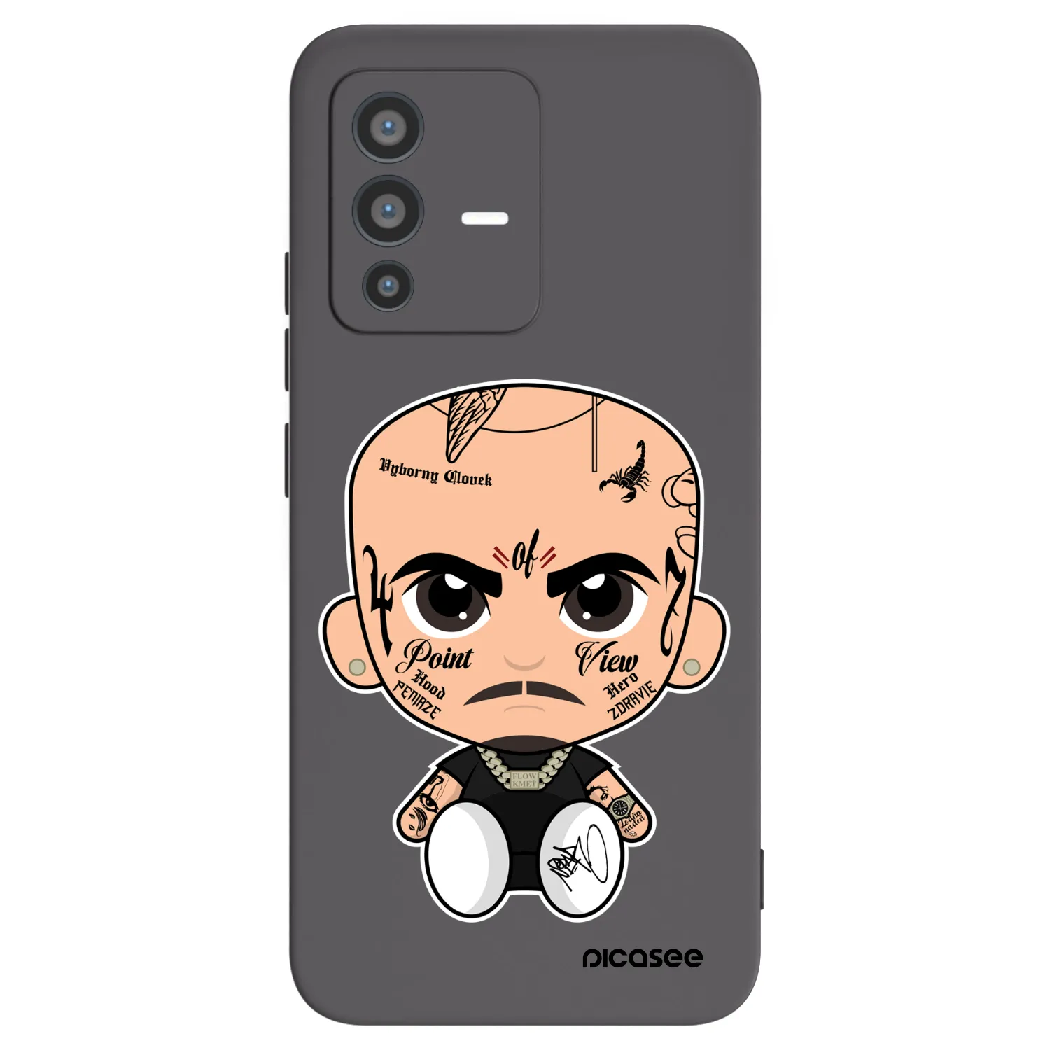 Picasee silikonový černý obal pro Vivo V23 5G - Separ