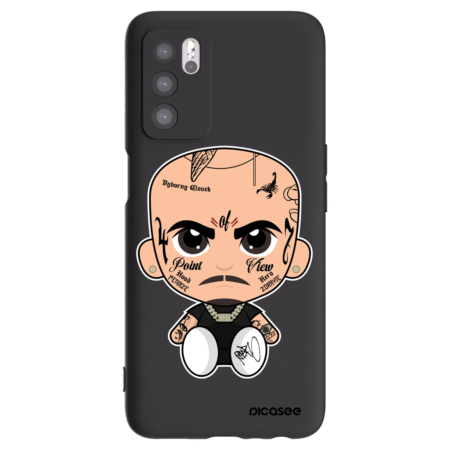 Picasee silikonový černý obal pro OPPO A16 - Separ