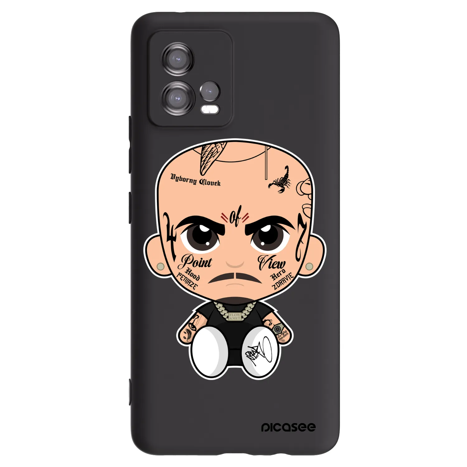 Picasee silikonový černý obal pro Motorola Moto G72 - Separ