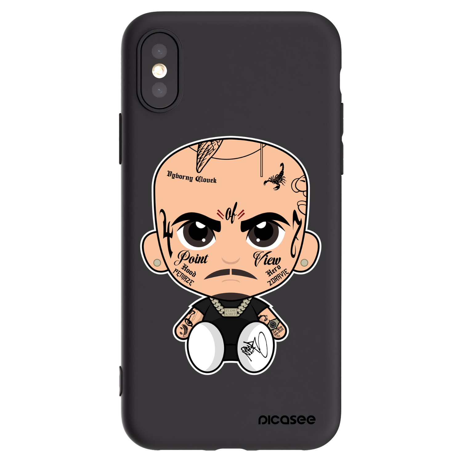Picasee silikonový černý obal pro Apple iPhone X/XS - Separ