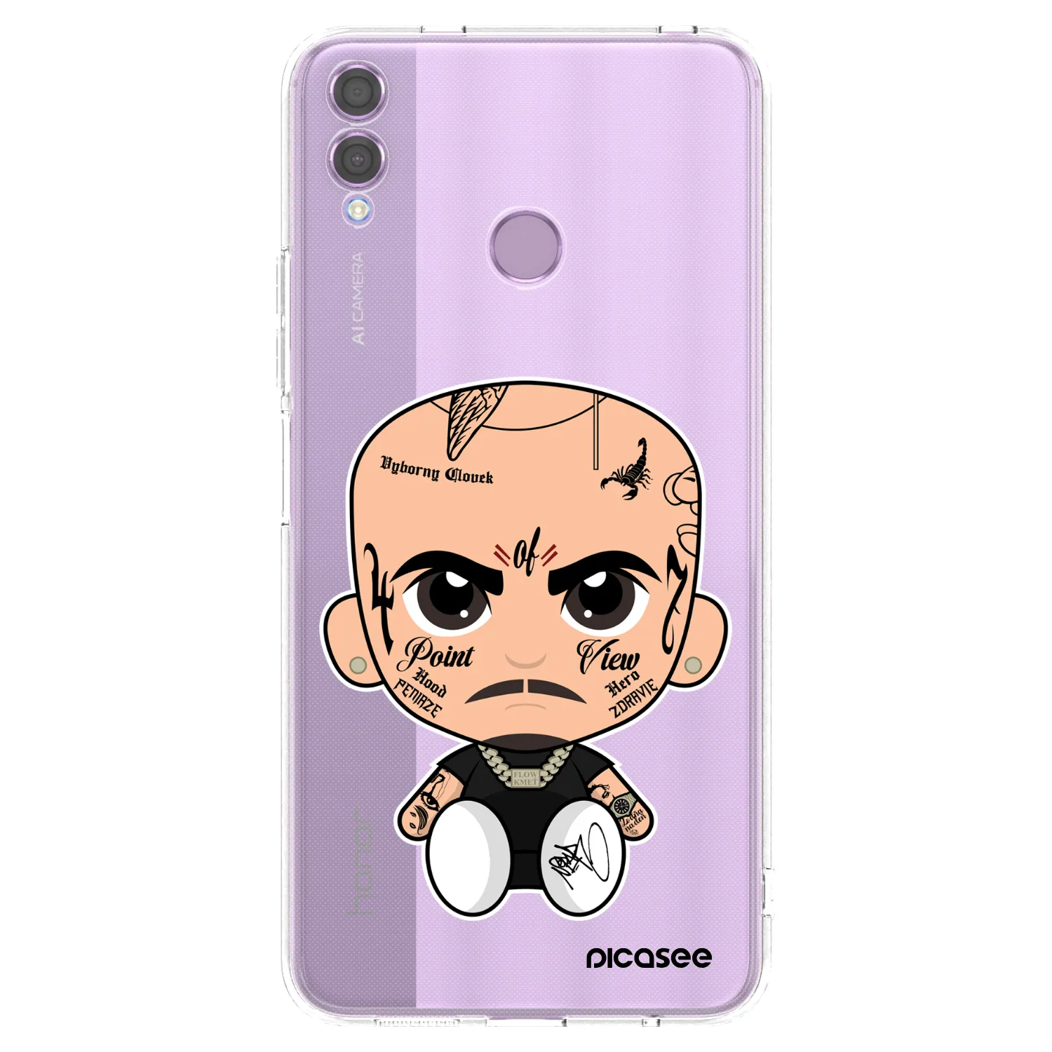 Picasee silikonový průhledný obal pro Honor 8X - Separ