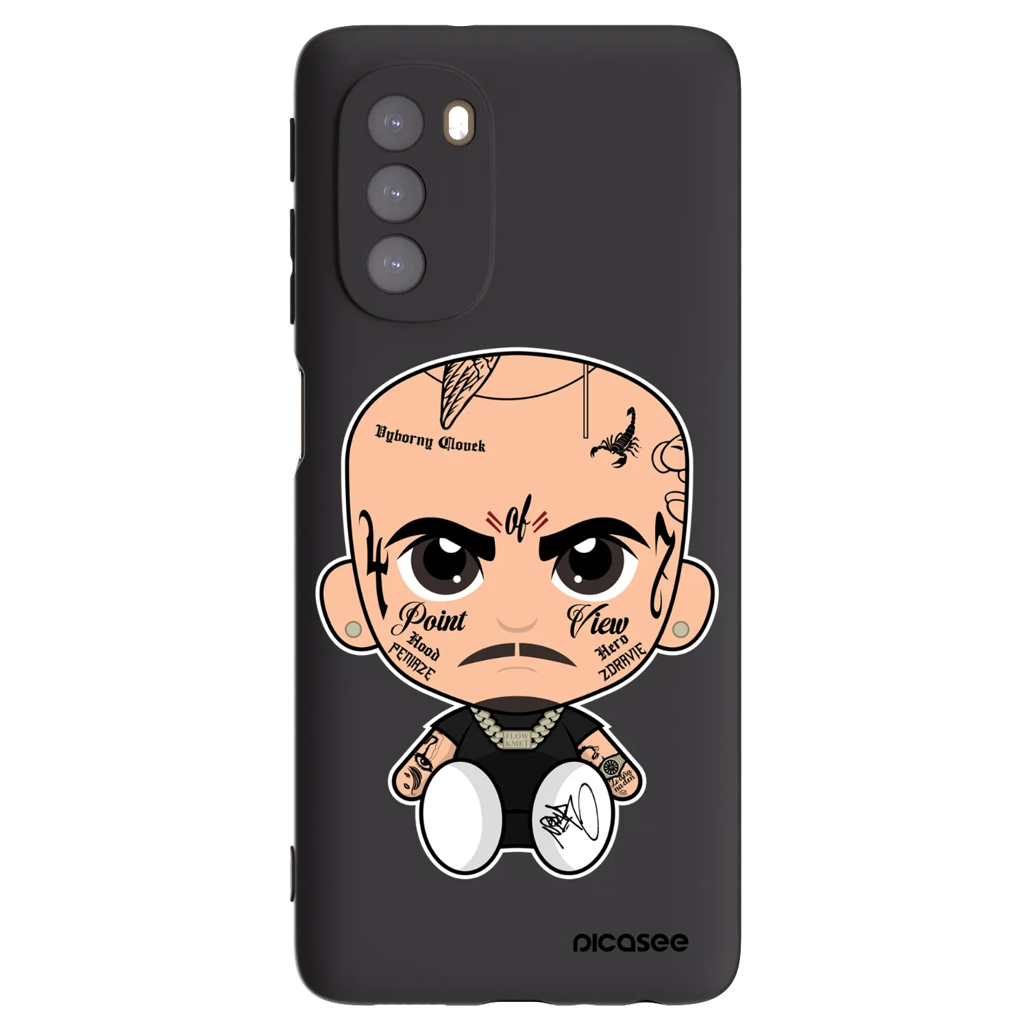 Picasee silikonový černý obal pro Motorola Moto G51 - Separ