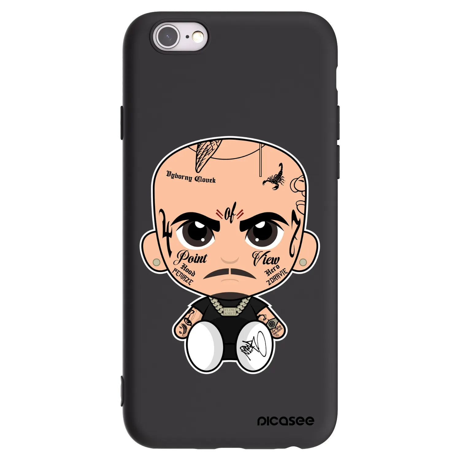 Picasee silikonový černý obal pro Apple iPhone 6/6S - Separ