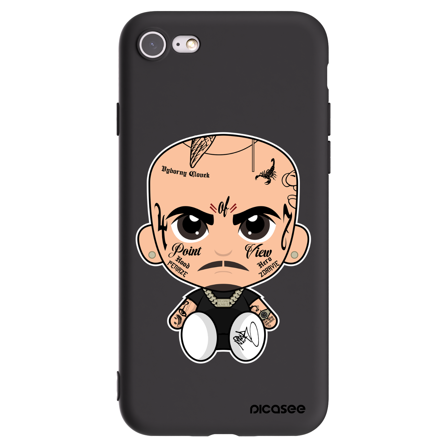 Picasee silikonový černý obal pro Apple iPhone 7 - Separ